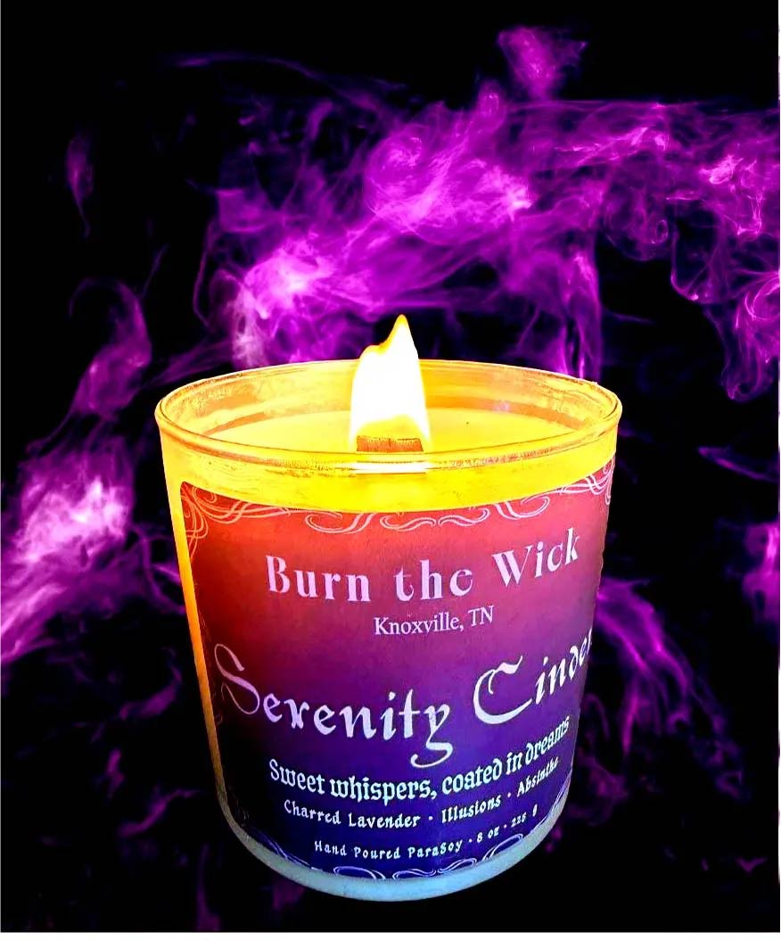 Serenity Cinder, 8oz Wood Wick Candle